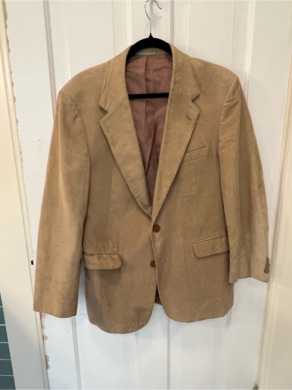 Vintage Men's Beige Corduroy Sport Coat Blazer